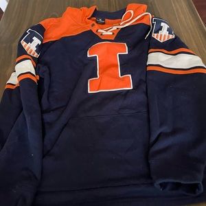 Like new U of I Hockey Jersey with hood